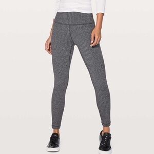 Lululemon wunder under herringbone pattern 7/8 leggings